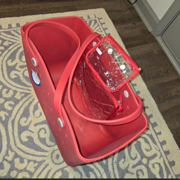 Women's Red Tote Bag - Picture 2 of 4